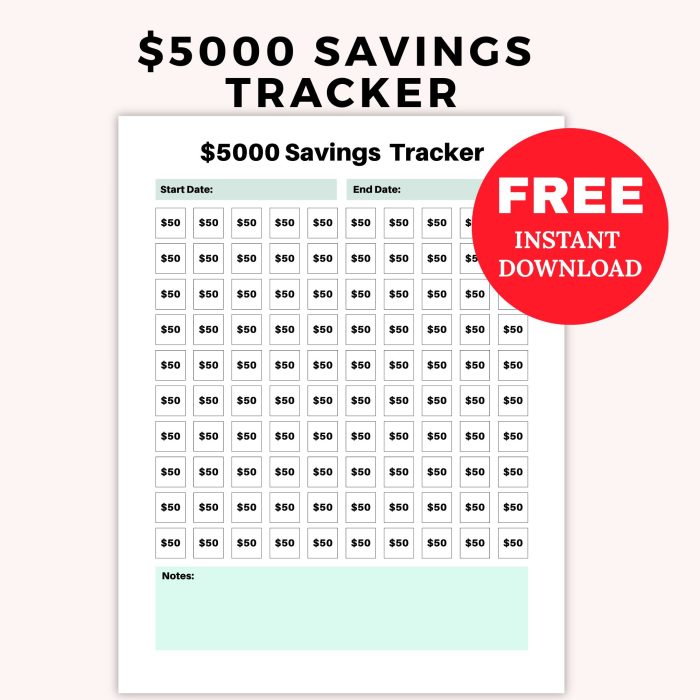 5k savings challenge pdf free