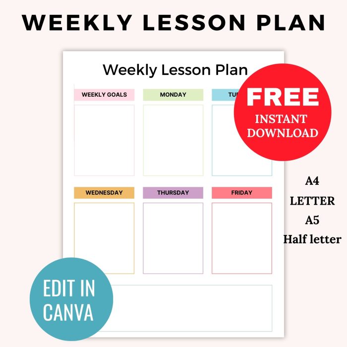 Weekly Lesson Plan pdf free download