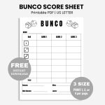 bunco score sheets 3 rounds