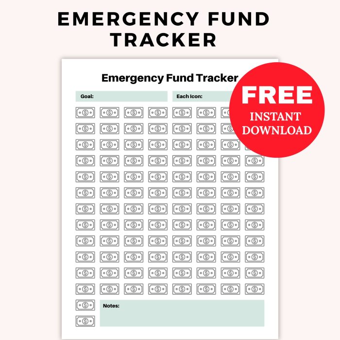emergency fund savings tracker