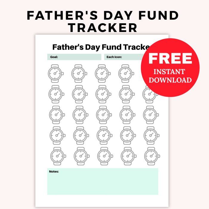 father's day fund savings challenge pdf free