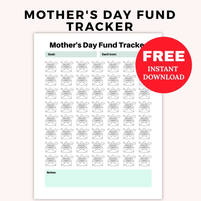 mother's day fund savings challenge pdf free