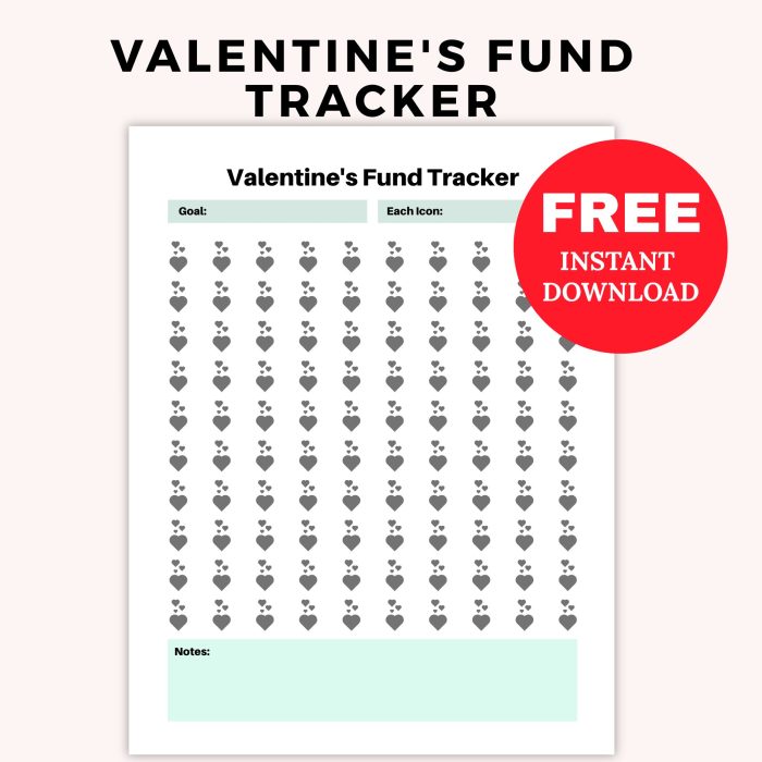 valentine's fund savings challenge pdf free